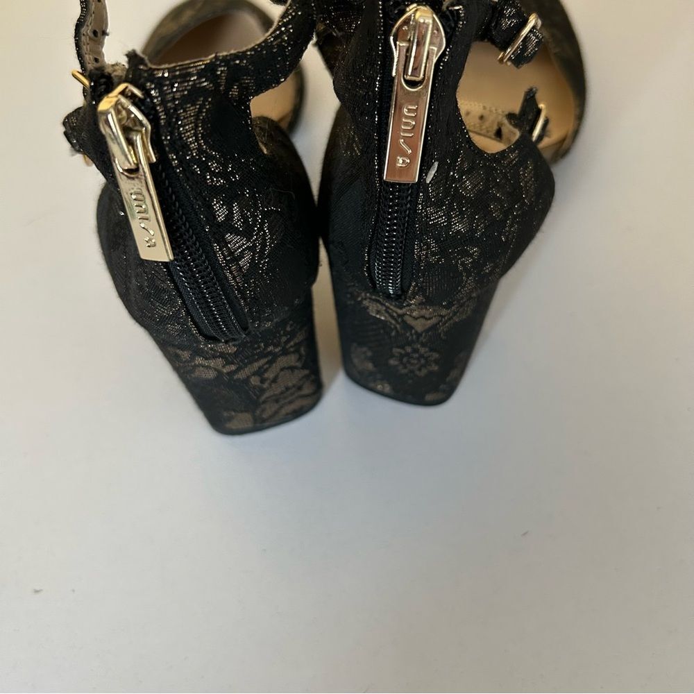 Unisa Black Lace Women's Heels - Picture 4 of 7
